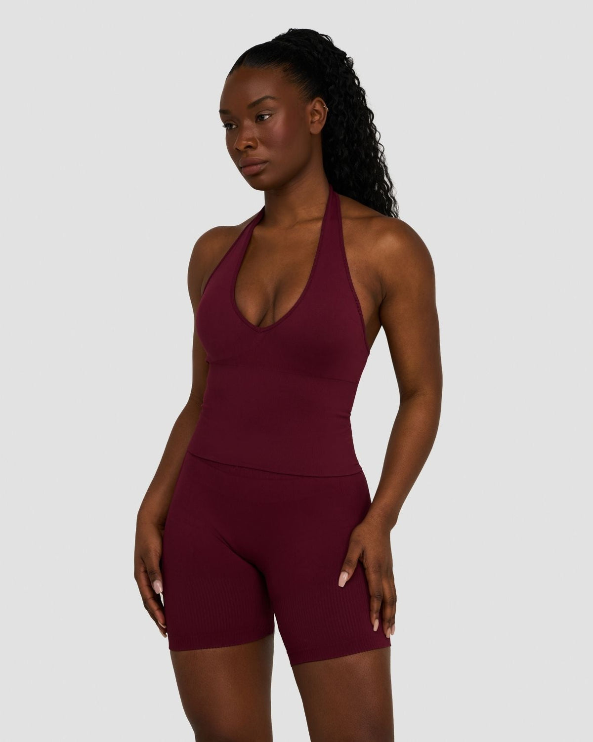 Elevate™ Sculpting Seamless Halterneck Top | Merlot