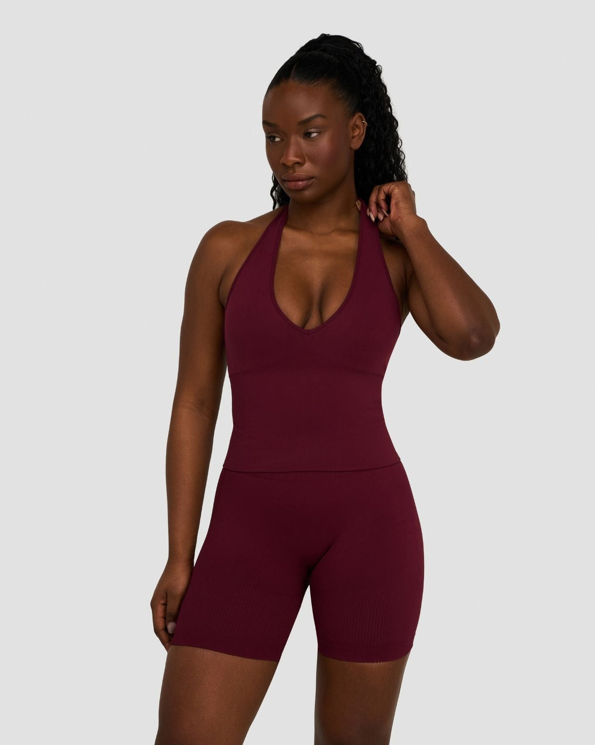 Elevate™ Sculpting Seamless Halterneck Top | Merlot