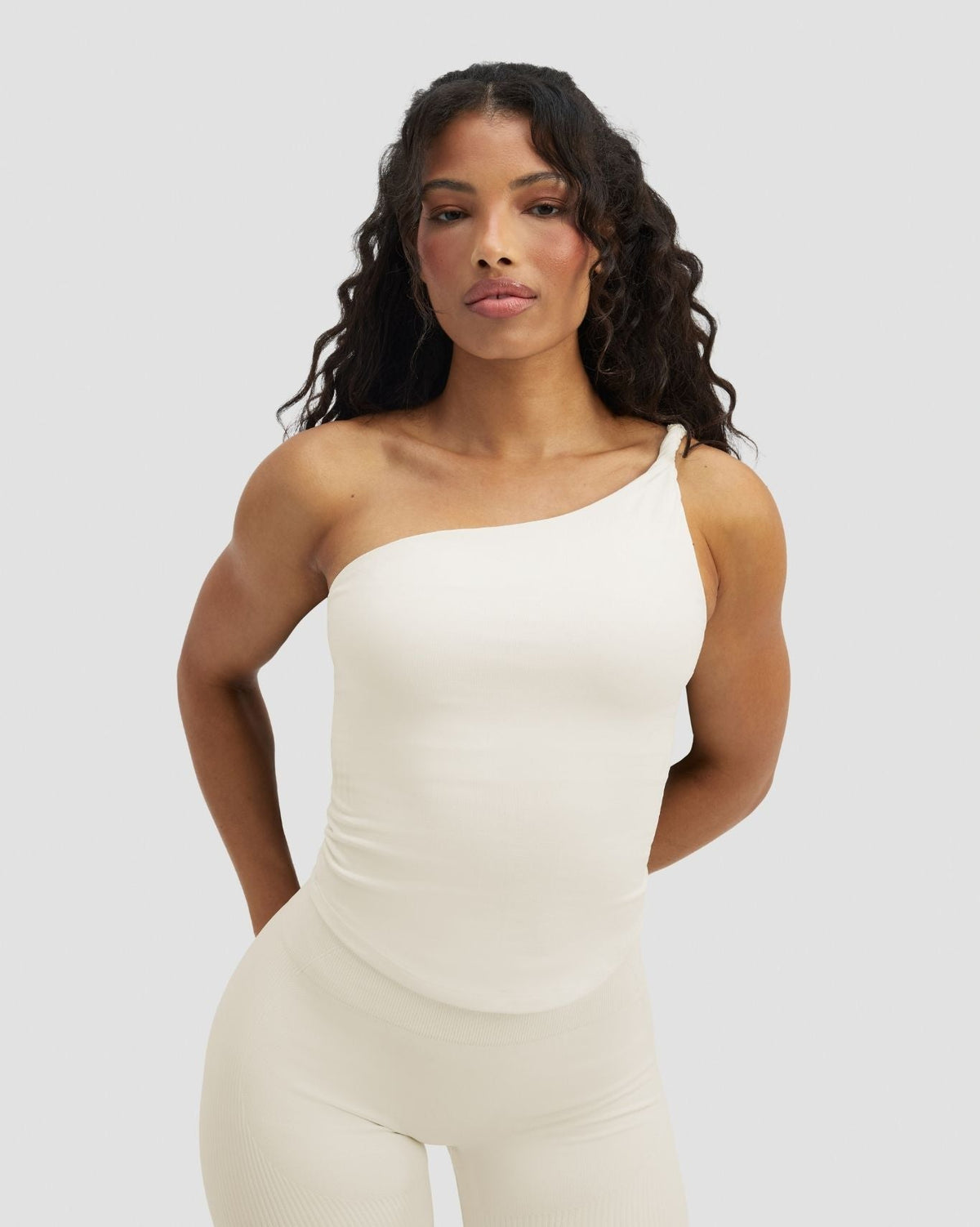 RiseFit Sculpting Asymmetric Twist Top Cream