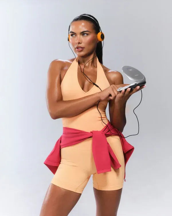 RiseFit Sculpting Seamless Halterneck Top Melon Ice