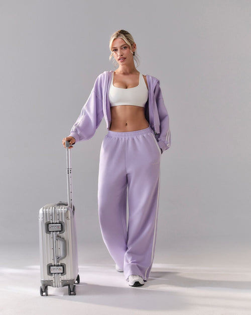 Essential Jersey Stripe Joggers Lilac