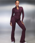 Elevate™ Sculpting Mid V-Waist Flare Leggings | Winter Plum