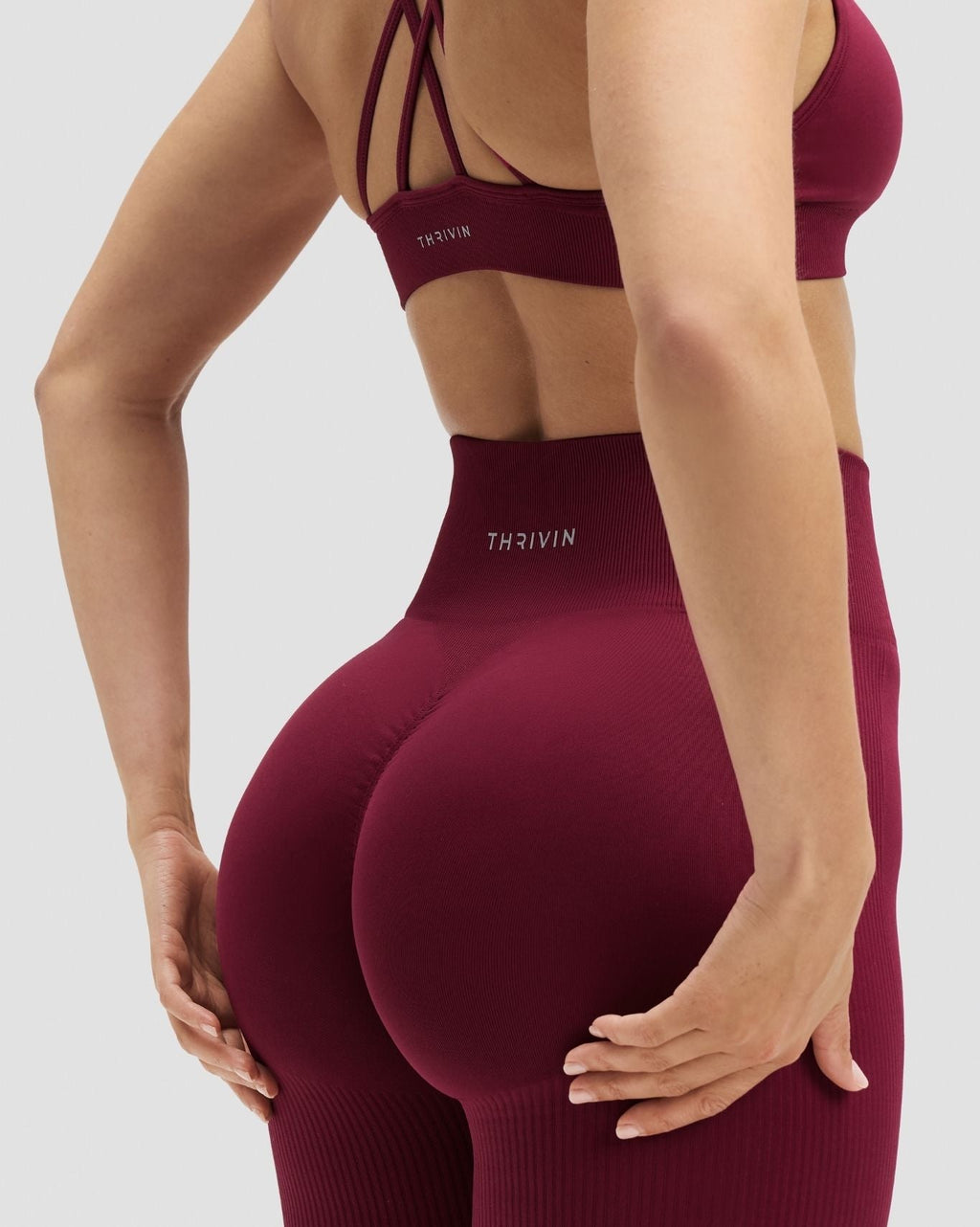 RiseFit Sculpting High Waist Flare Leggings Cherry Berry